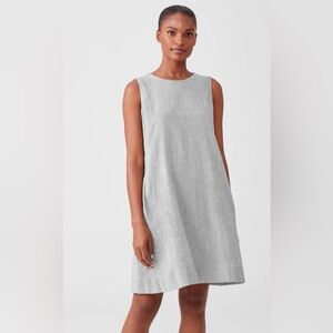 NWT EILEEN FISHER Organic Cotton Linen Stripe Dress
Easy Fit, Knee Length NWT